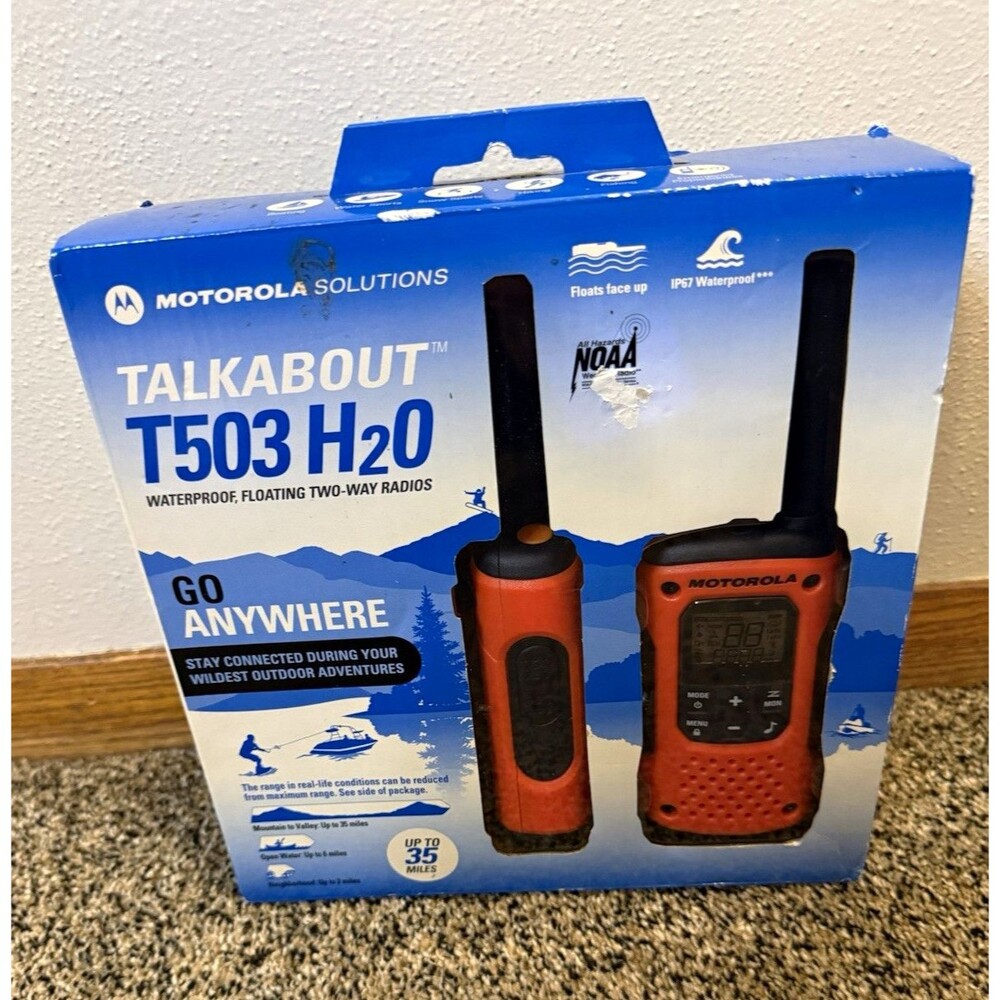 Motorola Solutions Talkabout T503 H2O IP67 Floats NOAA 22CH Orange/Black